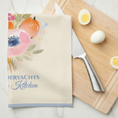 Fall Pumpkin & Floral Watercolor Theedoek (Quarter Fold)