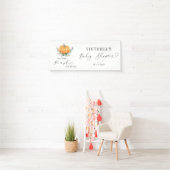 Fall Pumpkin Greenery Baby Shower Welcome Spandoek (Insitu)
