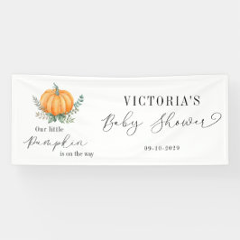 Fall Pumpkin Greenery Baby Shower Welcome Spandoek