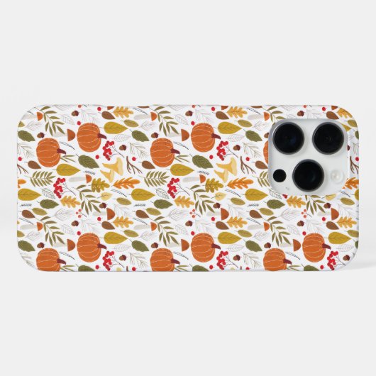 Fall Pumpkin Pattern iPhone Hoesje (Achterkant horizontaal)