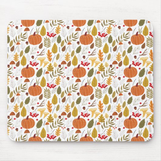 Fall Pumpkin Pattern Mouse Pad Muismat (Voorkant)