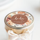 Fall Pumpkin "Spice Spice Baby" Baby Shower Ronde Sticker