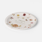 Fall Pumpkin Wildflower Bridal Shower Papieren Bordje (Gekanteld)