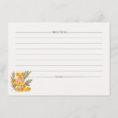 Fall Recipe Card – Watercolor Kitchen Aankondiging (Achterkant)