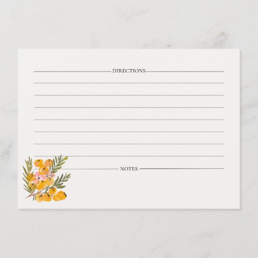 Fall Recipe Card – Watercolor Kitchen  Aankondiging (Achterkant)