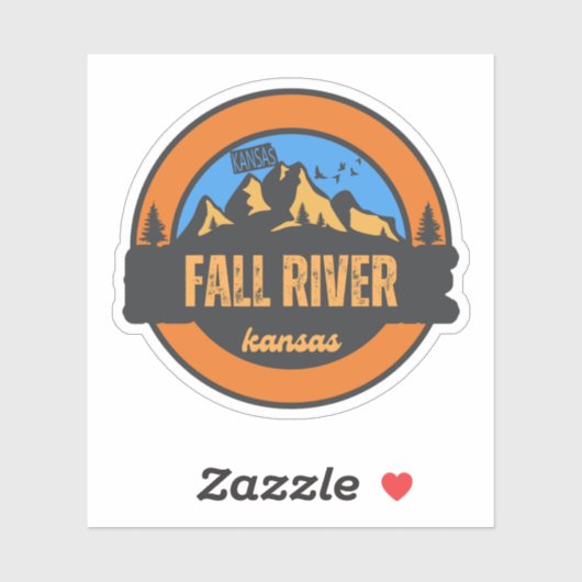 Fall River, Kansas Sticker (Vel)