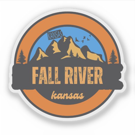 Fall River, Kansas Sticker (Voorkant)