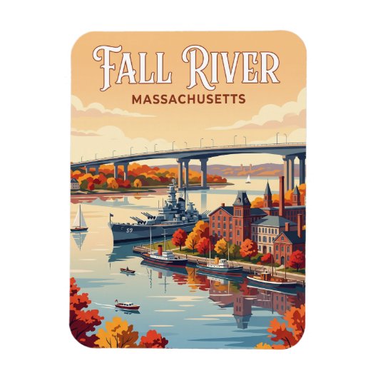 Fall River, Massachusetts Magneet (Verticaal)