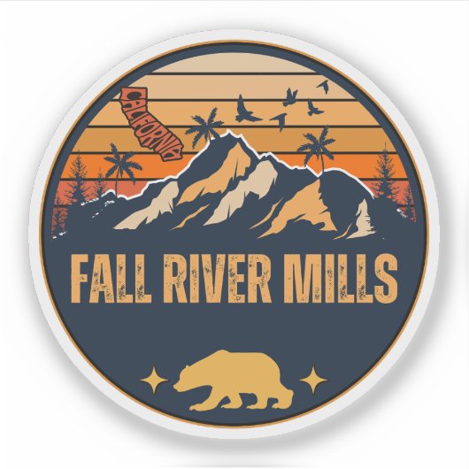 Fall River Mills, Californië Sticker (Voorkant)