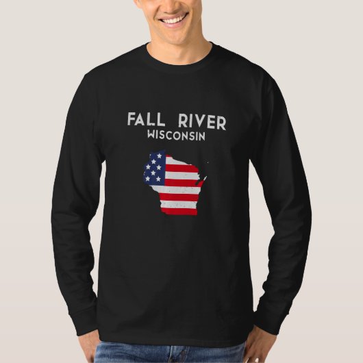 Fall River Wisconsin VS Staat Amerika Reizen Wisc T-shirt (Voorkant)