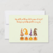 Fall Rustic Country Orange Pumpkin Thanksgiving Bedankkaart (Achterkant)