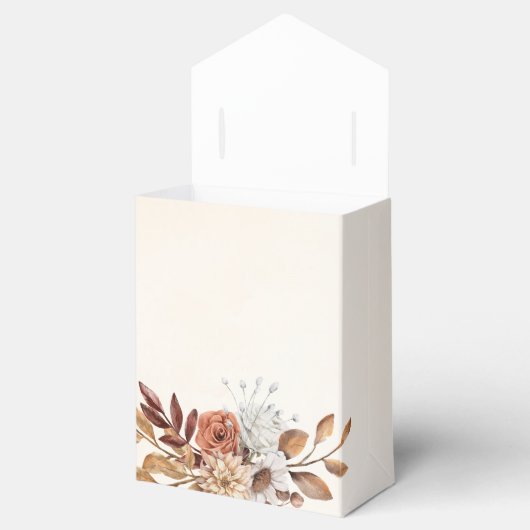 Fall Rustic Floral Wedding Favor Box Bedankdoosjes (Geopend)