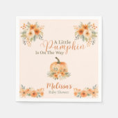 Fall Rustic Orange Pumpkin Baby Shower Servet (Voorkant)