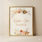 Fall Rustic Terracotta Date Jar Bridal Shower Poster