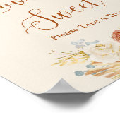 Fall Rustic Terracotta Love is Sweet Take a Treat Poster (Hoek)