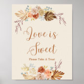 Fall Rustic Terracotta Love is Sweet Take a Treat Poster (Voorkant)