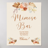 Fall Rustic Terracotta Mimosa Bar Poster (Voorkant)