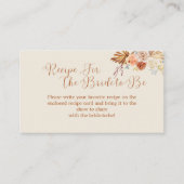 Fall Rustic Terracotta Recipe For The Bride-to-Be Informatiekaartje (Voorkant)
