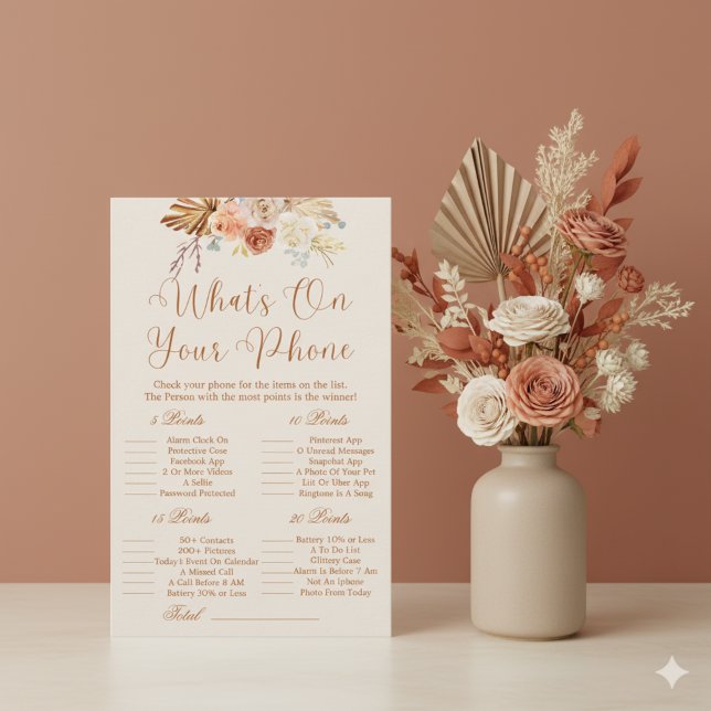 Fall Rustic  What's On Your Phone Bridal Game (Creator heeft geüpload)