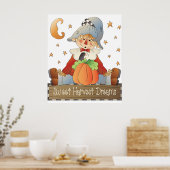 Fall Scarecrow Sweet Harvest Dreams Poster (Keuken)