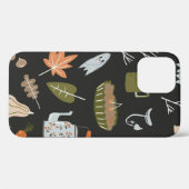 Fall seamless pattern with cozy nature elements. C Case-Mate iPhone Case (Achterkant (horizontaal))