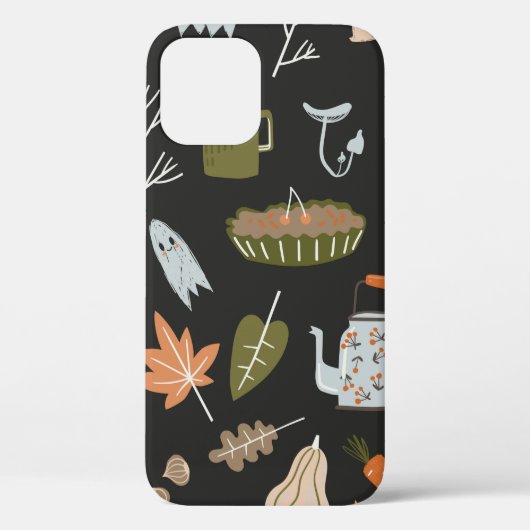 Fall seamless pattern with cozy nature elements. C Case-Mate iPhone Case (Achterkant)