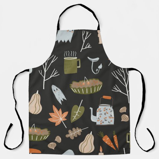 Fall seamless pattern with cozy nature elements. C Schort (Voorkant)