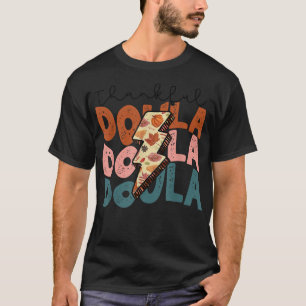 Fall Season Autumn Thankful Doula Thanksgiving Gif T-shirt