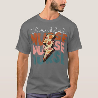 Fall Season Autumn Thankful Nurse Thanksgiving Gif T-shirt
