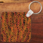 Fall Season Changing Colors Foliage Leaves Art Sleutelhanger (Achterkant)