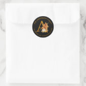 Fall Season Gnome Monogram Letter A Address Label (Tas)