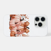 Fall season pink pumpkins with coquette bow iPhone hoesje (Achterkant horizontaal)