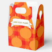 Fall Season Pumpkin Drawing Custom Text Plaid Bedankdoosjes (Geopend)