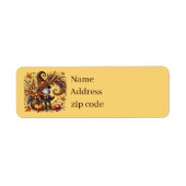 Fall Seasonal gnome party  Etiket (Voorkant)