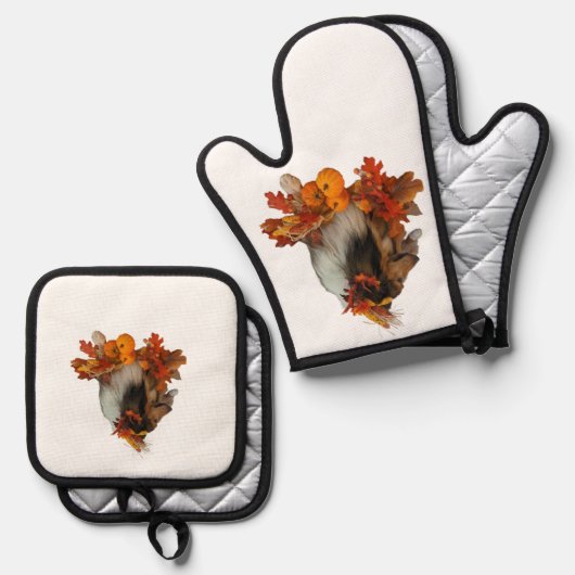 Fall Sheltie Ovenwant & Pannenlap Set (Voorkant / Achterkant)