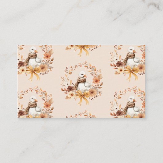 Fall Silly goose Diaper raffle ticket Informatiekaartje (Achterkant)