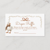 Fall Silly goose Diaper raffle ticket Informatiekaartje (Voorkant)