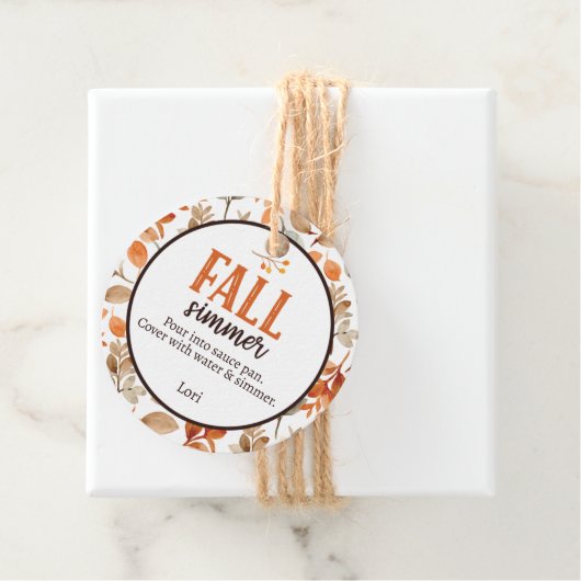 Fall Simmer Bedankjes Labels (In situ)