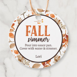 Fall Simmer Bedankjes Labels