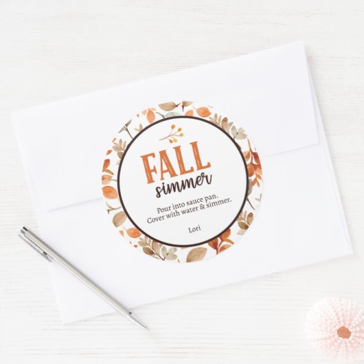 Fall Simmer Ronde Sticker (Envelop)