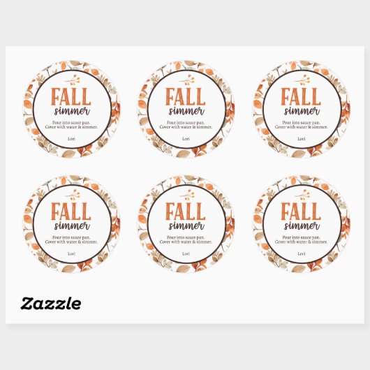 Fall Simmer Ronde Sticker (Vel)