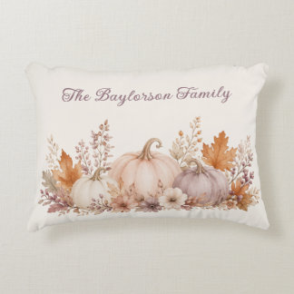 Fall Soft Watercolor Pompoenen Bloemstuk Persoonli Accent Kussen