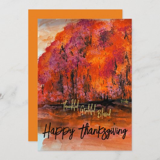 Fall Splendor Note Card Bedankkaart (Voorkant / Achterkant)