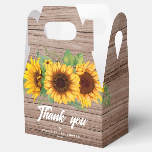 Fall Sunflower | Baby Shower Bedankdoosjes (Geopend)