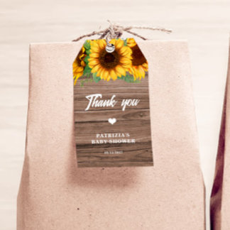 Fall Sunflower | Baby Shower Cadeaulabel