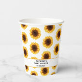 Fall Sunflower Baby Shower Papieren Bekers (Achterkant)