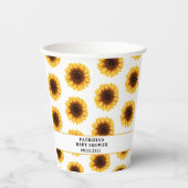 Fall Sunflower Baby Shower Papieren Bekers (Voorkant)
