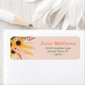 Fall Sunflower Bouquet Return Address Labels (Insitu)