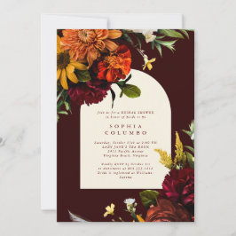 Fall Sunset Dark Moody Romantic Bridal Shower  Kaart