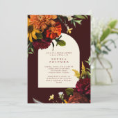 Fall Sunset Dark Moody Romantic Bridal Shower  Kaart (Staand voorkant)